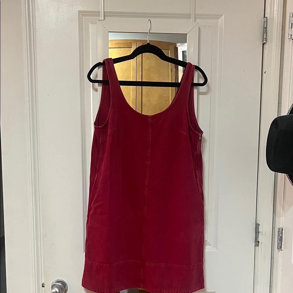 Madewell Red Denim Dress